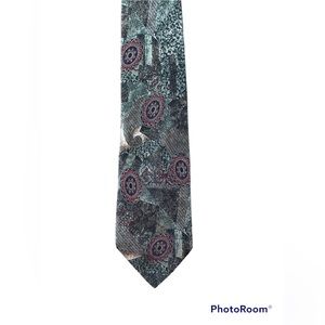 Rossetti - Green/Red Silk Necktie.